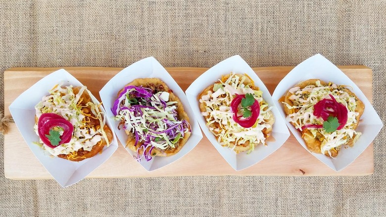 Assorted fry bread tacos from Off the Rez