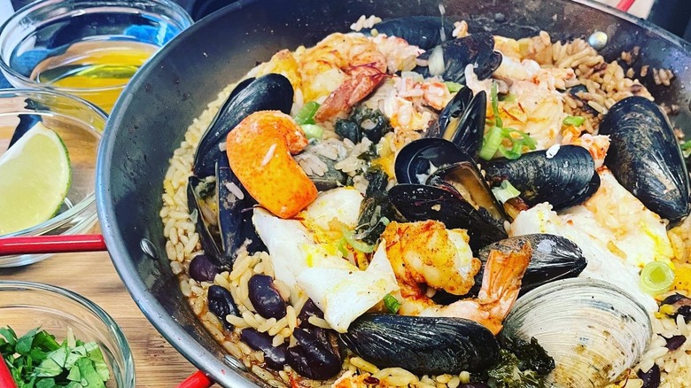 Seafood paella at Sly Fox Den Too