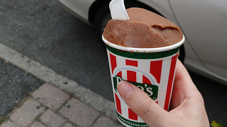 Rita's chocolate ice