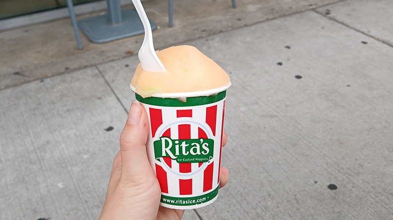 Rita's Georgia peach ice