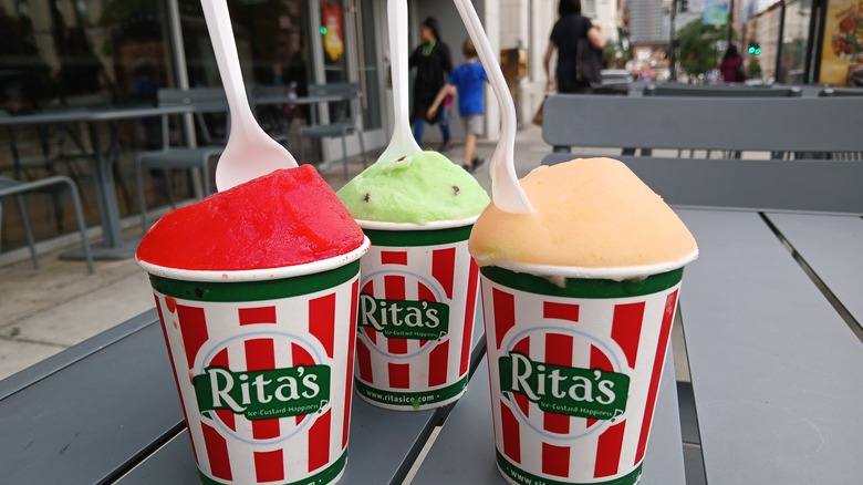 Three Rita's flavors