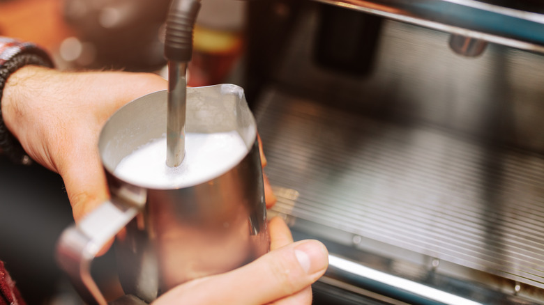 Steaming milk for drinks