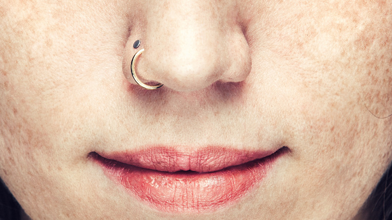 Small nostril piercings