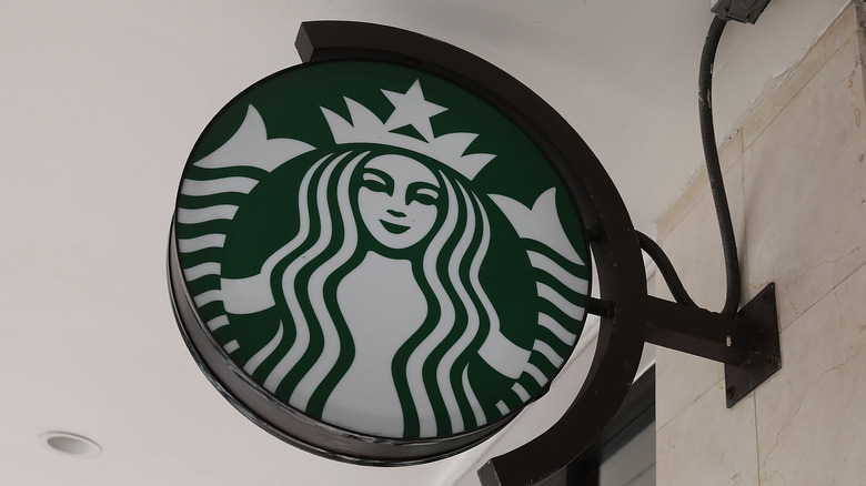 A Starbucks sign