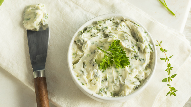 Bowl of garlic butter