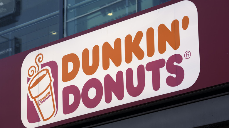 the sign for a Dunkin' Donuts