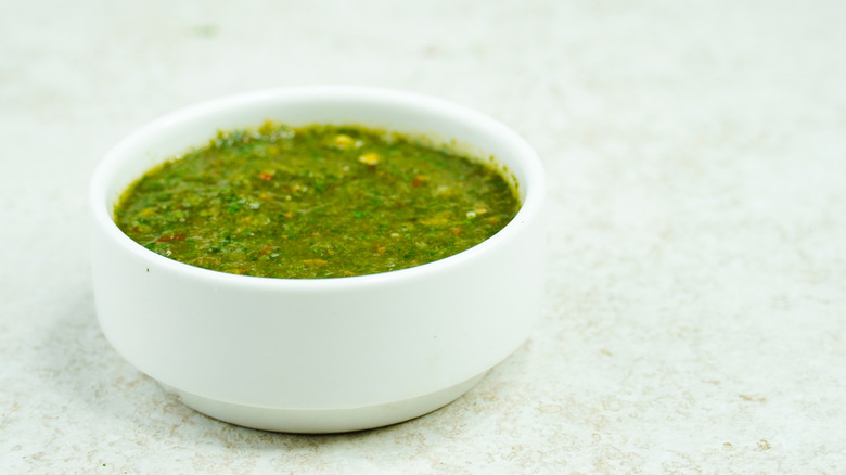 Coriander chutney with cilantro