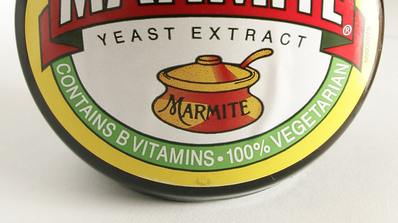 Details of label on a jar of Marmite