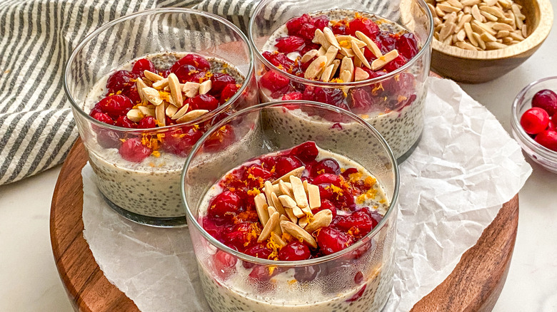 Cranberry Almond Chia Pudding