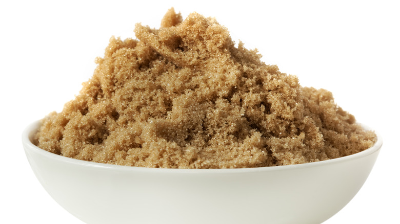 Bowl of brown sugar