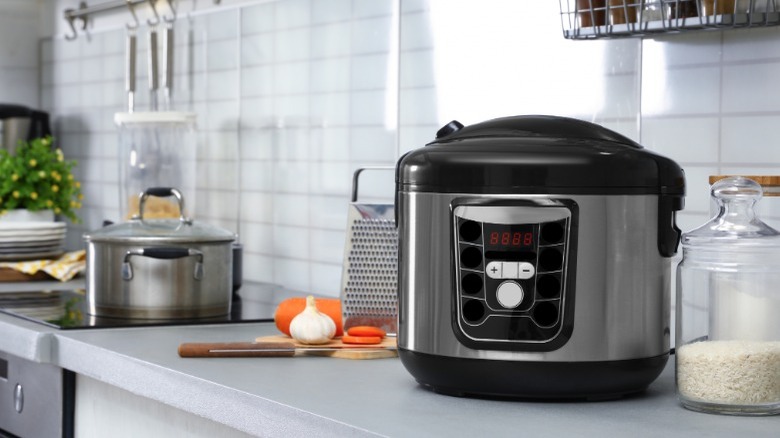 rice cooker on a counter