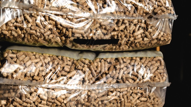 Two bags of wood pellets