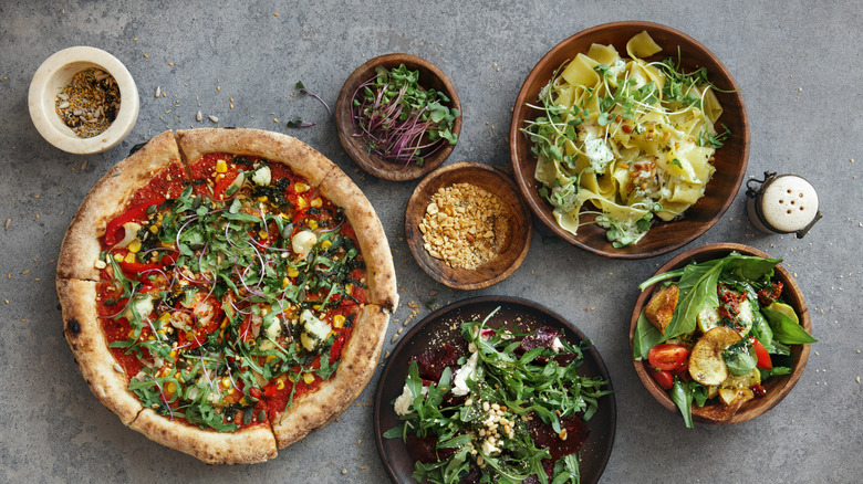 Vegan pizza with unique toppings