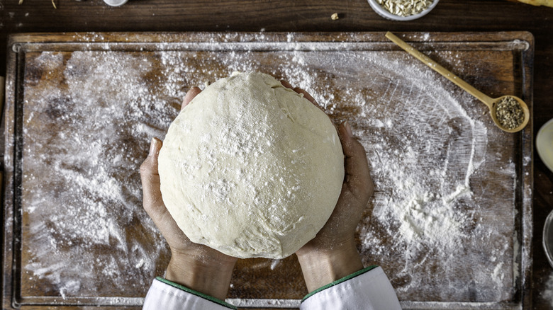 Homemade pizza dough