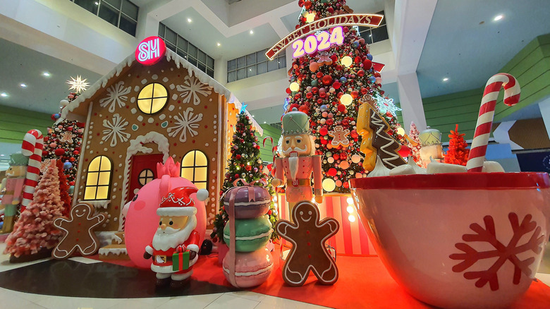 Gingerbread house with lights