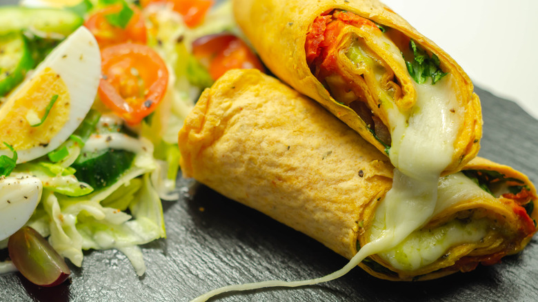 Herb seasoned wrap with cheese