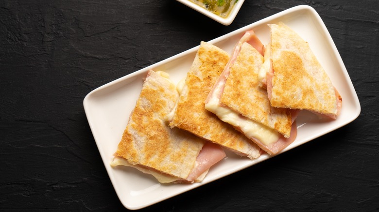 ham and cheese quesadillas 