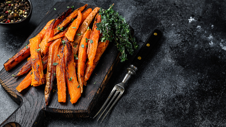 Sweet potato fries with skins