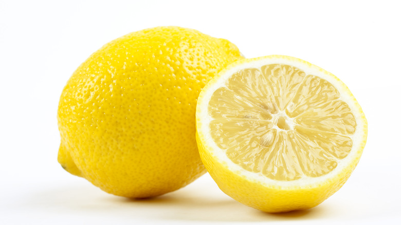 Bright yellow lemon