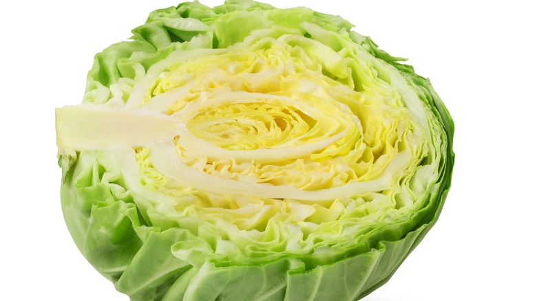 Cut cabbage core