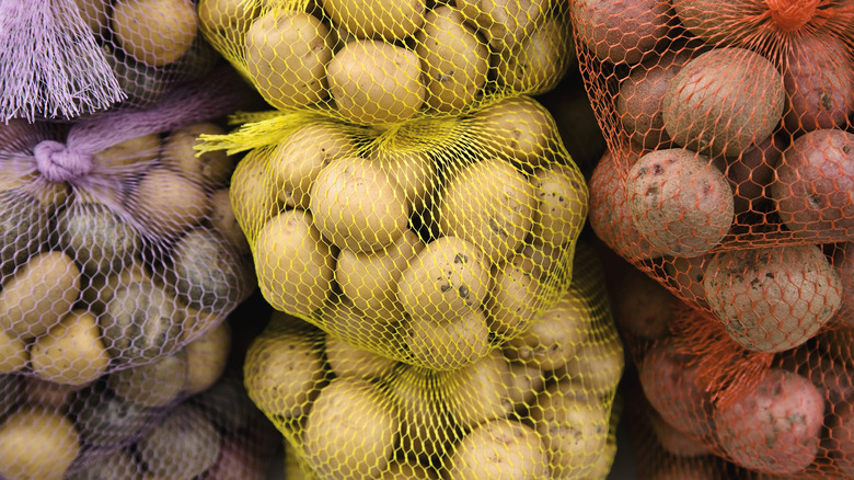 Different bagged potatoes