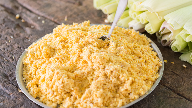 Masa in bowl for tamales