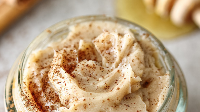 Cinnamon honey butter in a bowl