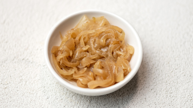 bowl of caramelized onions