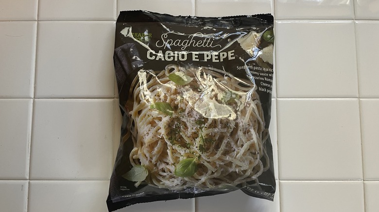 Trader Joe's cacio pepe spaghetti