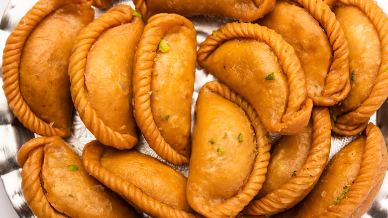 A plate of gujiya