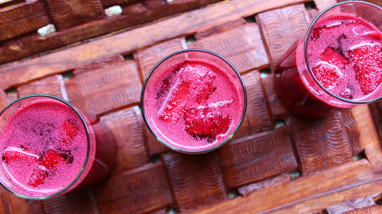 Three glasses of kanji drink