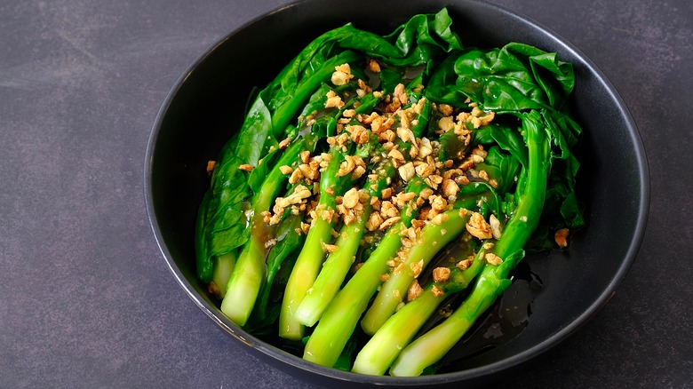 Chinese broccoli with garlic