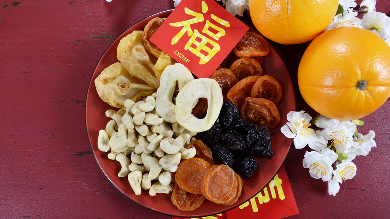 Tray of togetherness with oranges