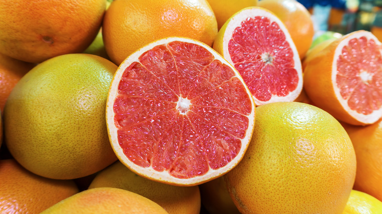 Red grapefruits