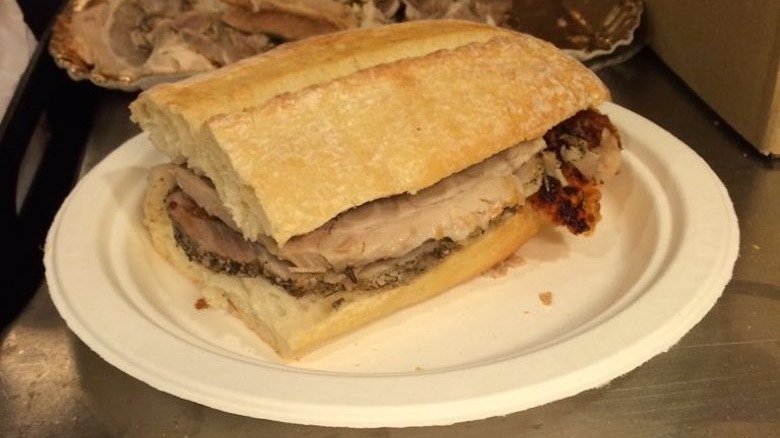 Porchetta di Ariccia sandwich