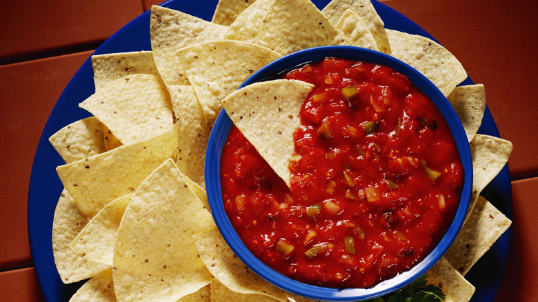 A bowl of salsa roja