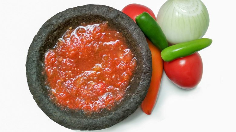 Salsa taquera in a bowl