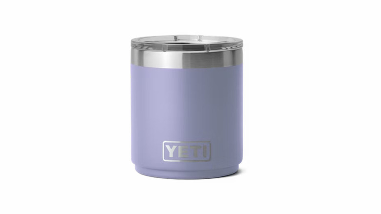 YETI lavender tumbler on white