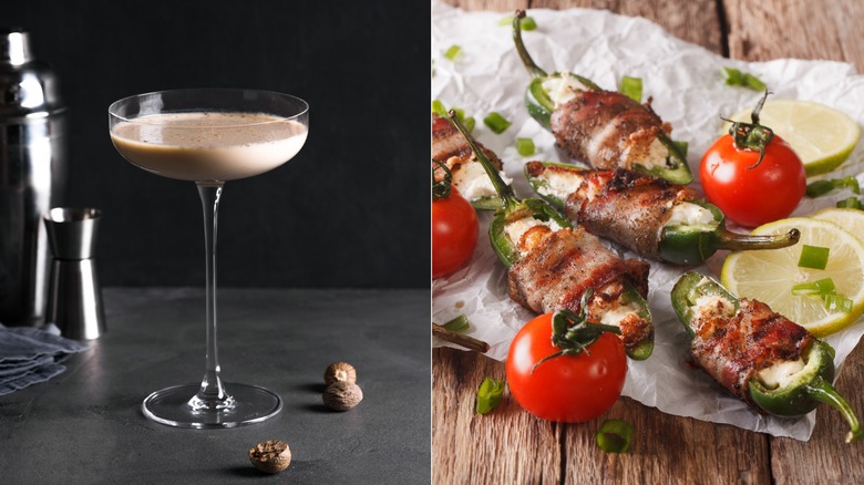 brandy alexander and jalapeno poppers