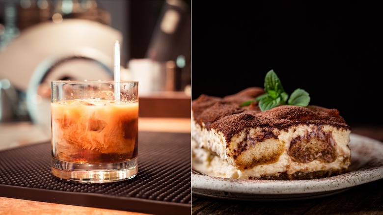 white russian and tiramisu