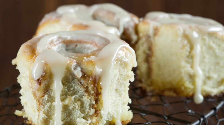 Cinnamon rolls with icing