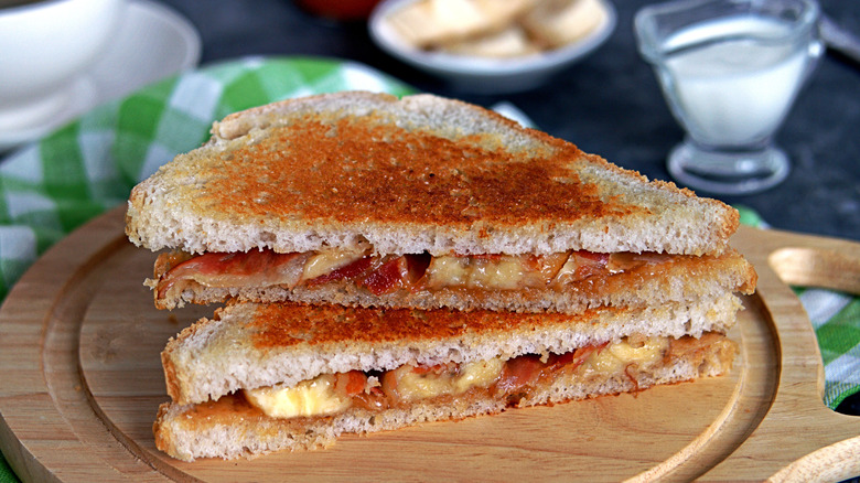 Peanut butter bacon sandwich