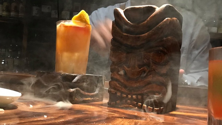 Mai Tai billowing smoke