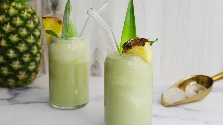 tropical matcha mocktail