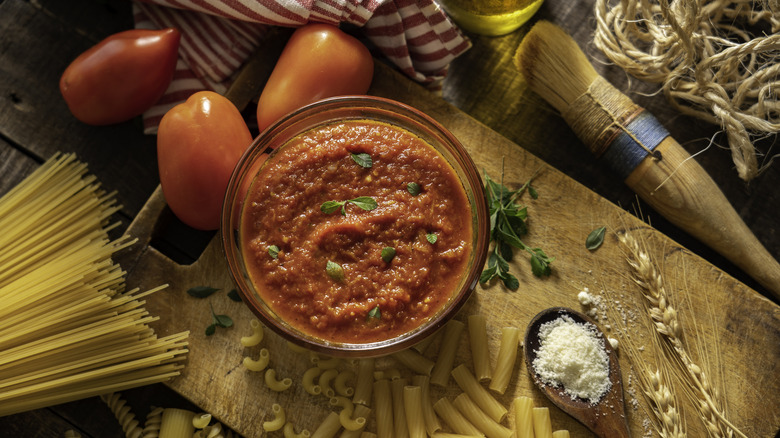 sauce dry pasta whole tomatoes