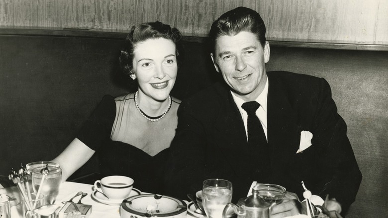 Ronald and Nancy Reagan at Chasen's Restaurant