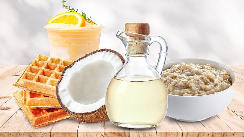 coconut oil with assorted products