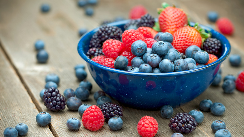 Bowl of mixed berries