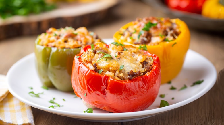 Stuffed taco flavored peppers