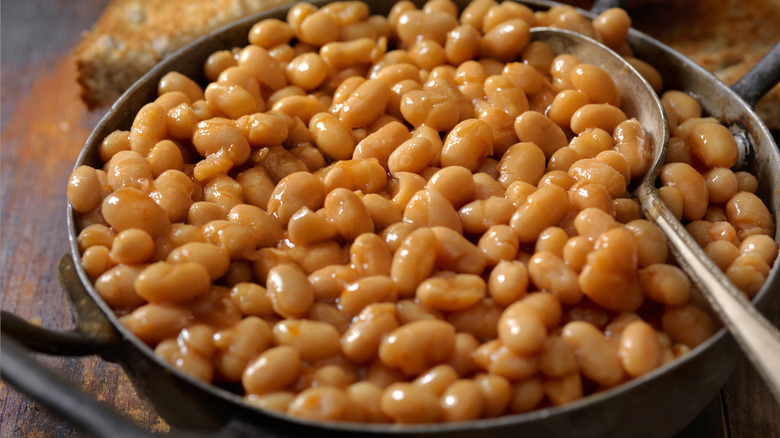 portion of baked beans